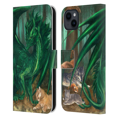 Ruth Thompson Dragons Lord of the Forest Leather Book Wallet Case Cover For Apple iPhone 15 Plus
