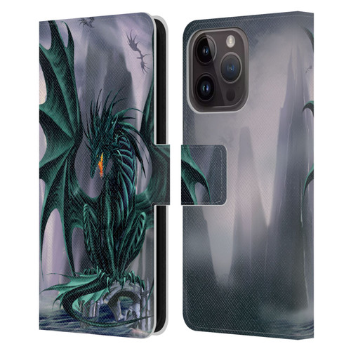 Ruth Thompson Dragons Jade Leather Book Wallet Case Cover For Apple iPhone 15 Pro