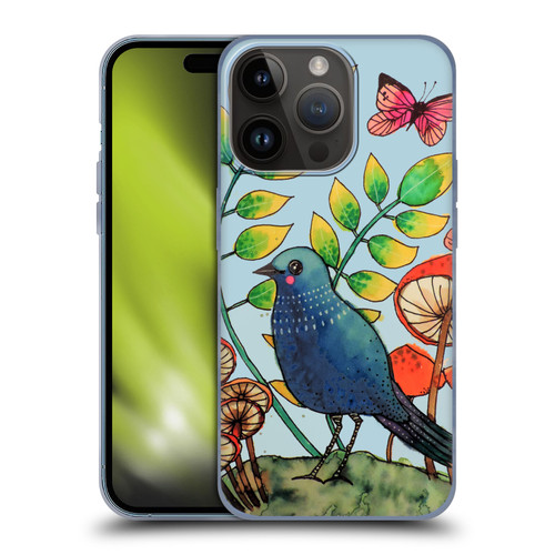 Sylvie Demers Birds 3 Teary Blue Soft Gel Case for Apple iPhone 15 Pro