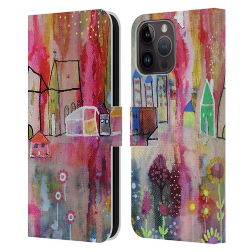 Sylvie Demers Nature House Horizon Leather Book Wallet Case Cover For Apple iPhone 15 Pro Max