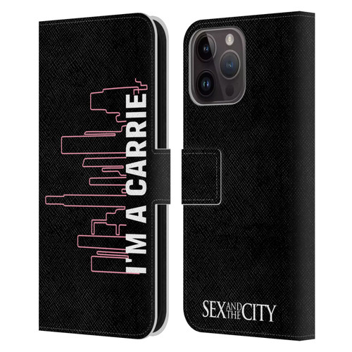 Sex and The City: Television Series Characters Carrie Leather Book Wallet Case Cover For Apple iPhone 15 Pro Max