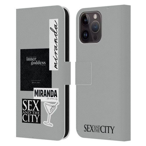 Sex and The City: Television Series Characters Inner Goddess Miranda Leather Book Wallet Case Cover For Apple iPhone 15 Pro Max