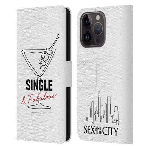 Sex and The City: Television Series Characters Single And Fabulous Samantha Leather Book Wallet Case Cover For Apple iPhone 15 Pro