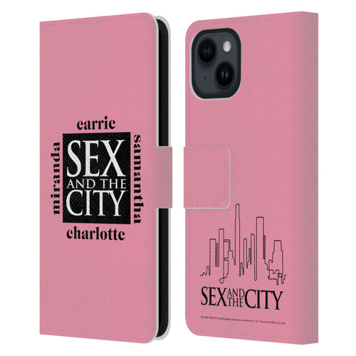 Sex and The City: Television Series Graphics Character 1 Leather Book Wallet Case Cover For Apple iPhone 15