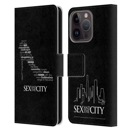 Sex and The City: Television Series Graphics Shoe Leather Book Wallet Case Cover For Apple iPhone 15 Pro