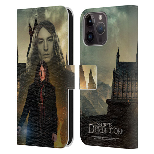 Fantastic Beasts: Secrets of Dumbledore Character Art Credence Barebone Leather Book Wallet Case Cover For Apple iPhone 15 Pro Max