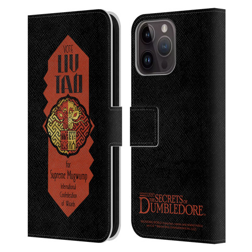 Fantastic Beasts: Secrets of Dumbledore Graphics Liu Tao Leather Book Wallet Case Cover For Apple iPhone 15 Pro Max