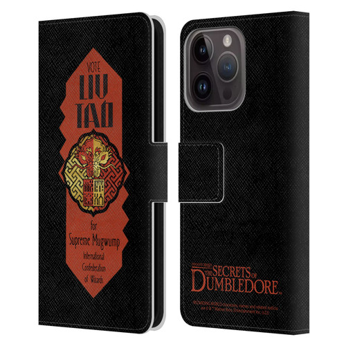 Fantastic Beasts: Secrets of Dumbledore Graphics Liu Tao Leather Book Wallet Case Cover For Apple iPhone 15 Pro
