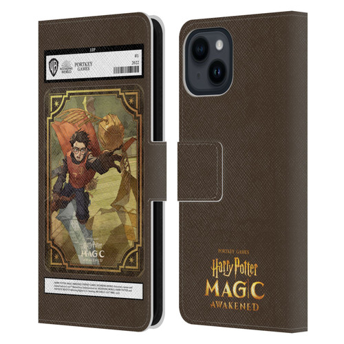 Harry Potter: Magic Awakened Characters Harry Potter Card Leather Book Wallet Case Cover For Apple iPhone 15