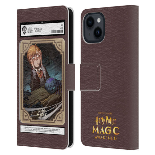 Harry Potter: Magic Awakened Characters Ronald Weasley Card Leather Book Wallet Case Cover For Apple iPhone 15