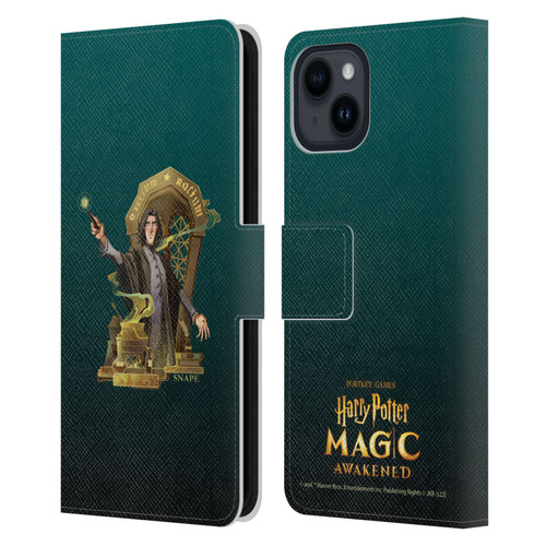 Harry Potter: Magic Awakened Characters Snape Leather Book Wallet Case Cover For Apple iPhone 15