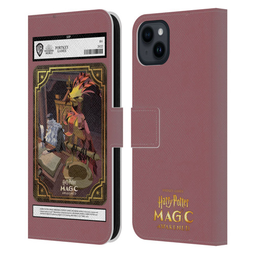 Harry Potter: Magic Awakened Characters Dumbledore Card Leather Book Wallet Case Cover For Apple iPhone 15 Plus
