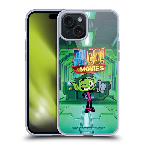 Teen Titans Go! To The Movies Character Art Beastboy Soft Gel Case for Apple iPhone 15 Plus