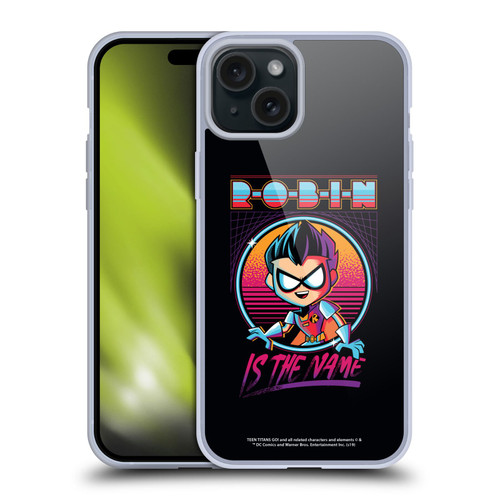 Teen Titans Go! To The Movies Graphic Designs Robin Soft Gel Case for Apple iPhone 15 Plus