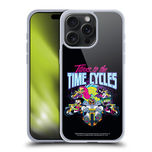 Teen Titans Go! To The Movies Graphic Designs To The Time Cycles Soft Gel Case for Apple iPhone 15 Pro Max