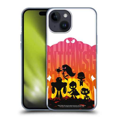 Teen Titans Go! To The Movies Hollywood Graphics Blown Away Soft Gel Case for Apple iPhone 15