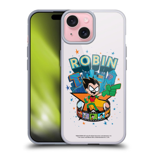 Teen Titans Go! To The Movies Hollywood Graphics Robin Soft Gel Case for Apple iPhone 15