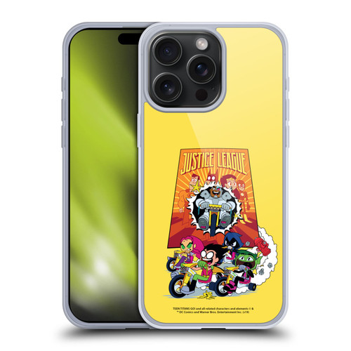 Teen Titans Go! To The Movies Hollywood Graphics Justice League 2 Soft Gel Case for Apple iPhone 15 Pro Max