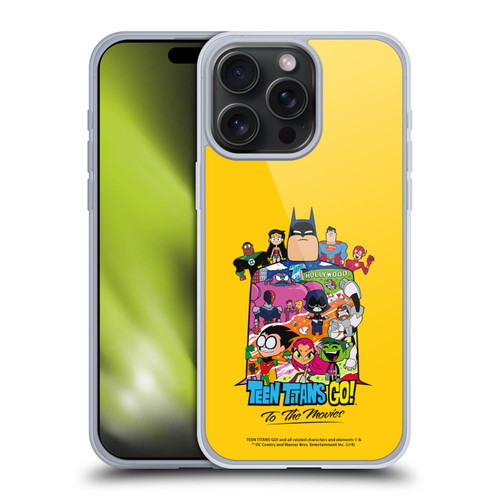 Teen Titans Go! To The Movies Hollywood Graphics Justice League Soft Gel Case for Apple iPhone 15 Pro Max