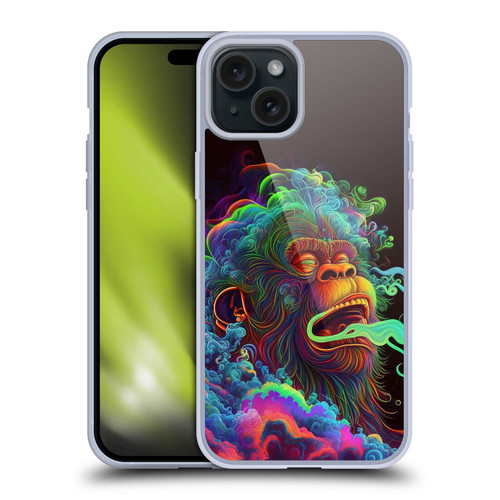 Wumples Cosmic Animals Clouded Monkey Soft Gel Case for Apple iPhone 15 Plus