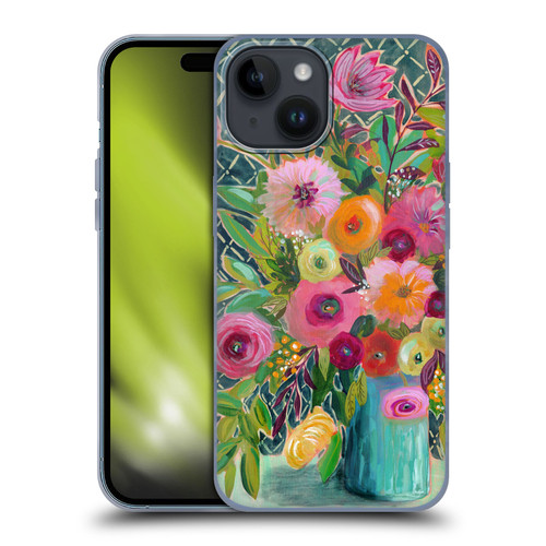 Suzanne Allard Floral Graphics Hope Springs Soft Gel Case for Apple iPhone 15