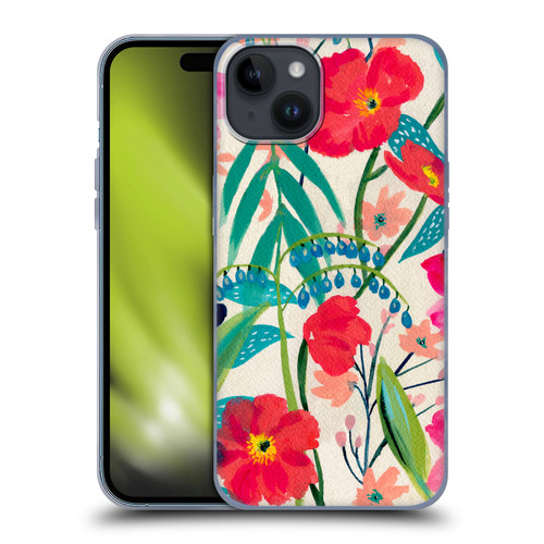 Suzanne Allard Floral Graphics Garden Party Soft Gel Case for Apple iPhone 15 Plus