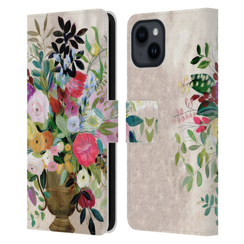 Suzanne Allard Floral Art Beauty Enthroned Leather Book Wallet Case Cover For Apple iPhone 15