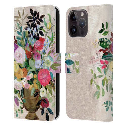 Suzanne Allard Floral Art Beauty Enthroned Leather Book Wallet Case Cover For Apple iPhone 15 Pro Max