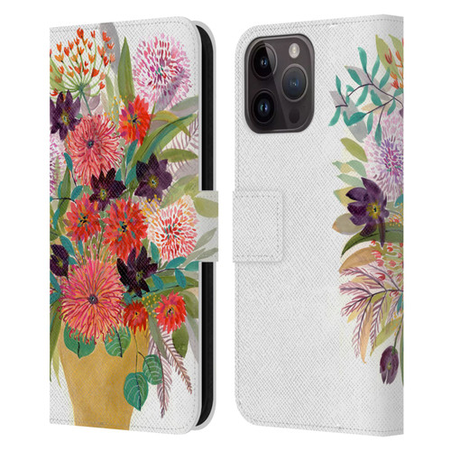 Suzanne Allard Floral Art Celebration Leather Book Wallet Case Cover For Apple iPhone 15 Pro Max