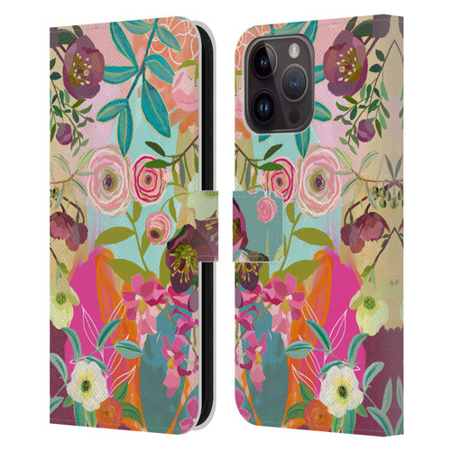 Suzanne Allard Floral Art Chase A Dream Leather Book Wallet Case Cover For Apple iPhone 15 Pro Max