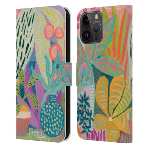 Suzanne Allard Floral Art Palm Heaven Leather Book Wallet Case Cover For Apple iPhone 15 Pro Max