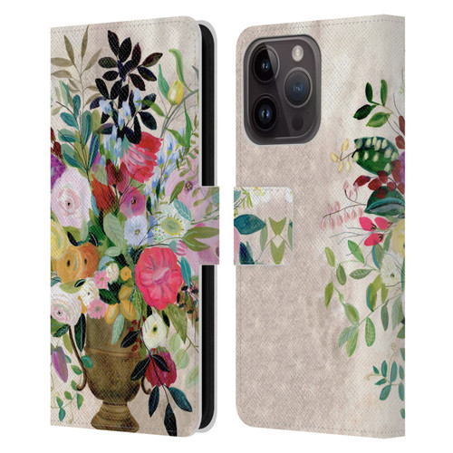 Suzanne Allard Floral Art Beauty Enthroned Leather Book Wallet Case Cover For Apple iPhone 15 Pro