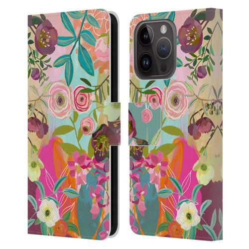 Suzanne Allard Floral Art Chase A Dream Leather Book Wallet Case Cover For Apple iPhone 15 Pro