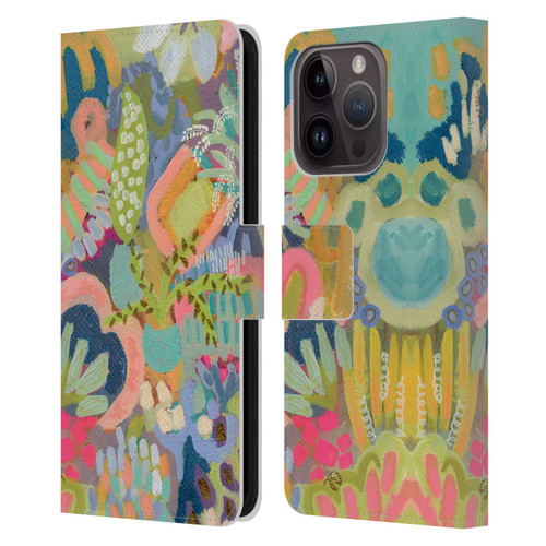 Suzanne Allard Floral Art Summer Fiesta Leather Book Wallet Case Cover For Apple iPhone 15 Pro