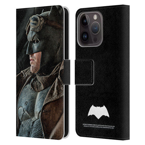 Batman V Superman: Dawn of Justice Graphics Batman Leather Book Wallet Case Cover For Apple iPhone 15 Pro