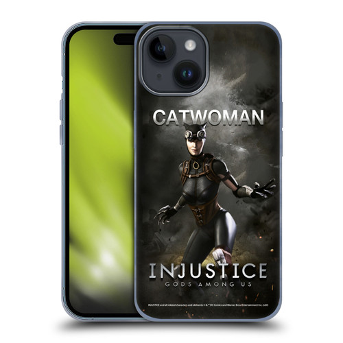 Injustice Gods Among Us Characters Catwoman Soft Gel Case for Apple iPhone 15