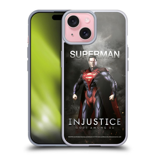 Injustice Gods Among Us Characters Superman Soft Gel Case for Apple iPhone 15