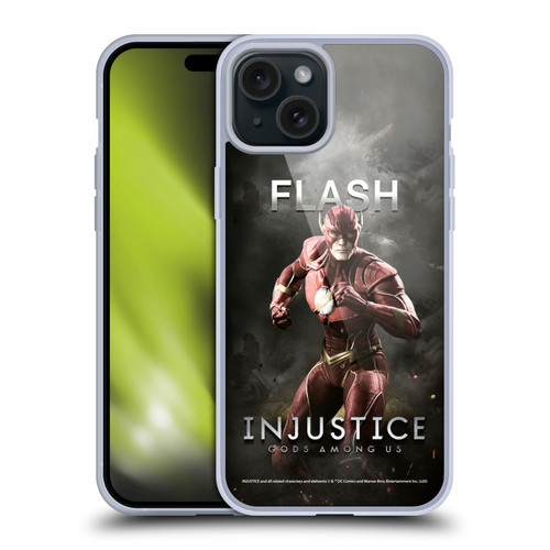 Injustice Gods Among Us Characters Flash Soft Gel Case for Apple iPhone 15 Plus