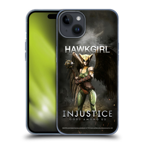 Injustice Gods Among Us Characters Hawkgirl Soft Gel Case for Apple iPhone 15 Plus