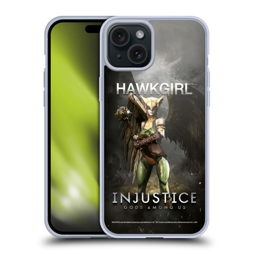 Injustice Gods Among Us Characters Hawkgirl Soft Gel Case for Apple iPhone 15 Plus