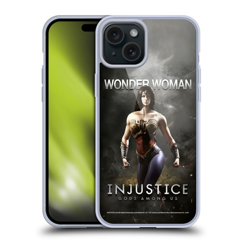 Injustice Gods Among Us Characters Wonder Woman Soft Gel Case for Apple iPhone 15 Plus