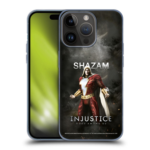 Injustice Gods Among Us Characters Shazam Soft Gel Case for Apple iPhone 15 Pro
