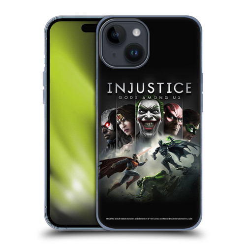 Injustice Gods Among Us Key Art Poster Soft Gel Case for Apple iPhone 15