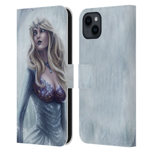 Tiffany "Tito" Toland-Scott Christmas Art Winter Forest Queen Leather Book Wallet Case Cover For Apple iPhone 15 Plus