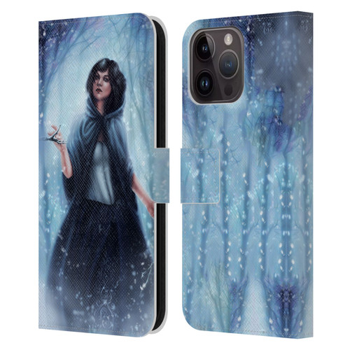 Tiffany "Tito" Toland-Scott Christmas Art Snow White In Snowy Forest Leather Book Wallet Case Cover For Apple iPhone 15 Pro Max