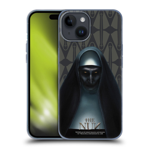 The Nun Valak Graphics Portrait Soft Gel Case for Apple iPhone 15