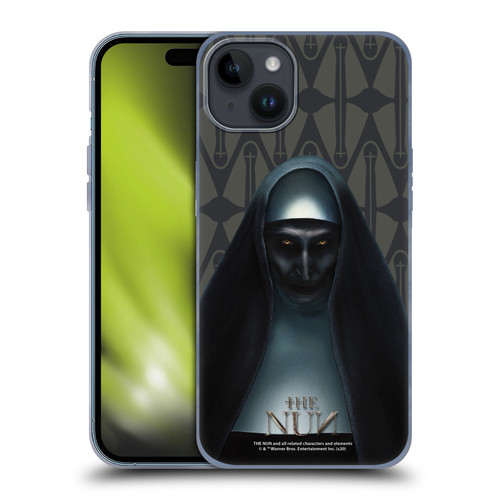 The Nun Valak Graphics Portrait Soft Gel Case for Apple iPhone 15 Plus