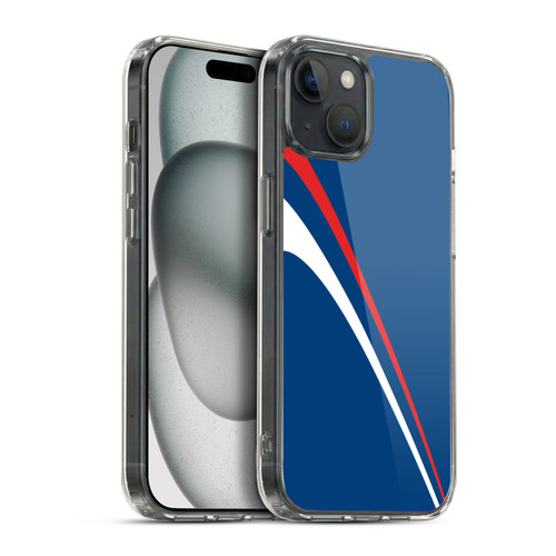 Ameritech Graphics Red And White Lines Soft Gel Case for Apple iPhone 15 Plus & MagSafe