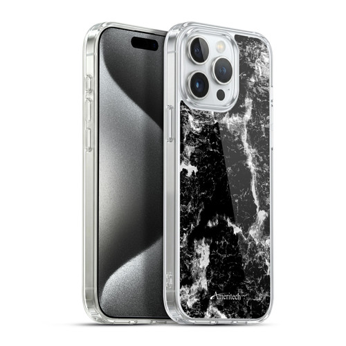 Ameritech Graphics Black Marble Soft Gel Case for Apple iPhone 15 Pro Max & MagSafe