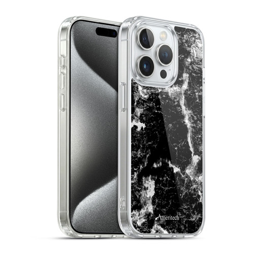 Ameritech Graphics Black Marble Soft Gel Case for Apple iPhone 15 Pro & MagSafe